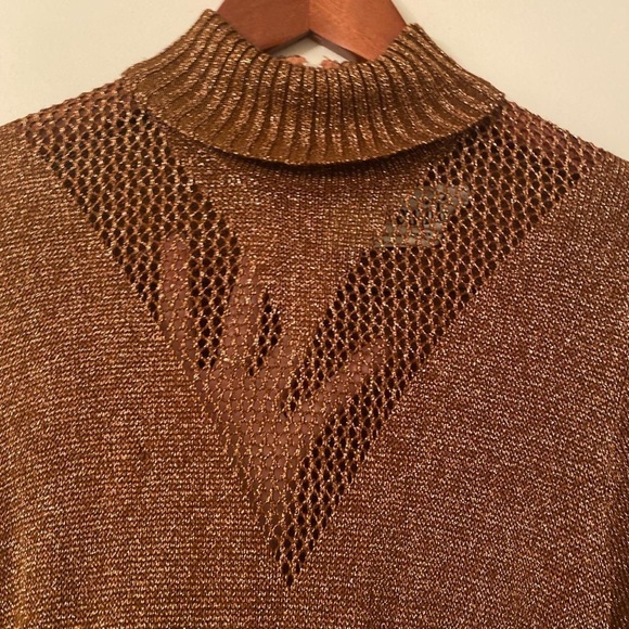 Vintage Wenjilli brown floor length metallic maxi dress - Picture 3 of 3